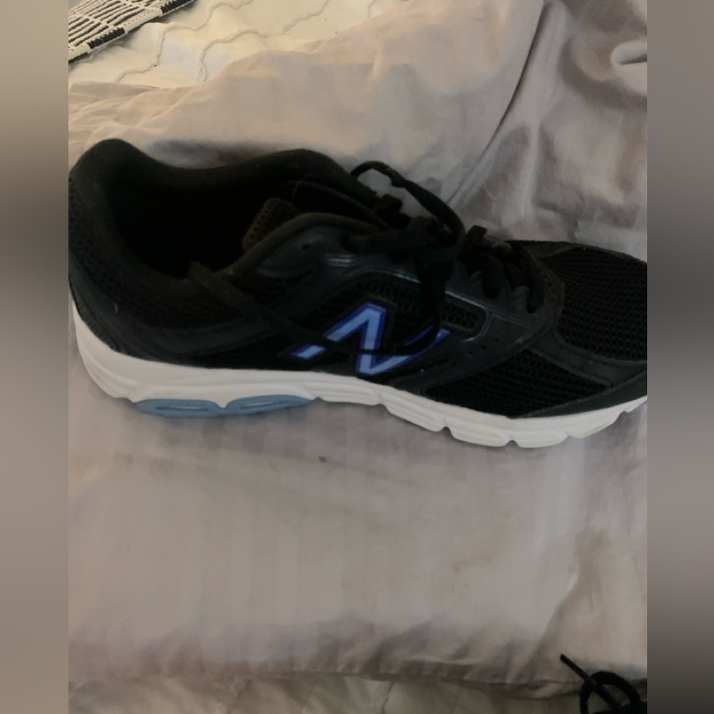 New Balance Black with Blue Accents Athletic Shoes